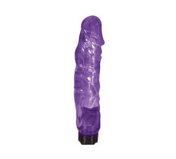 Crystal Cock Big Boss Vibrator 8 Inch Purple